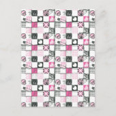 Supergirl Skulls en Pins Pattern Briefkaart (Voorkant)