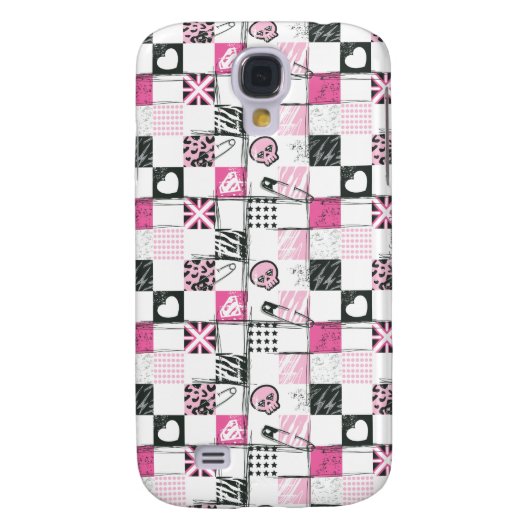 Supergirl Skulls en Pins Pattern Case-Mate Samsung Galaxy Hoesje (Achterkant)