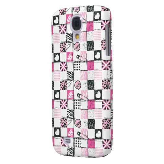 Supergirl Skulls en Pins Pattern Case-Mate Samsung Galaxy Hoesje (Achterkant Links)