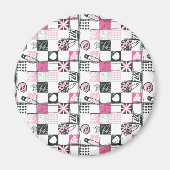 Supergirl Skulls en Pins Pattern Magneet (Voorkant)