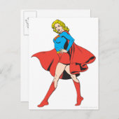 Supergirl slaat een pos aan briefkaart (Voorkant / Achterkant)
