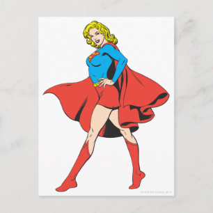 Supergirl slaat een pos aan briefkaart