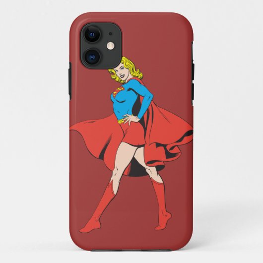 Supergirl slaat een pos aan Case-Mate iPhone case (Achterkant)