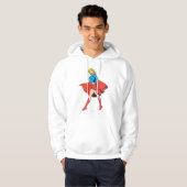 Supergirl slaat een pos aan hoodie (Voorkant volledig)