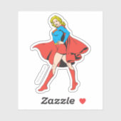 Supergirl slaat een pos aan sticker (Vel)