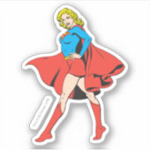 Supergirl slaat een pos aan sticker (Voorkant)