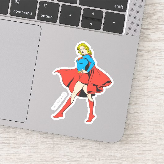 Supergirl slaat een pos aan sticker (Detail)