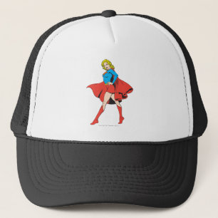 Supergirl slaat een pos aan trucker pet