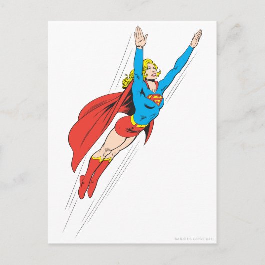 Supergirl Soars High Briefkaart (Voorkant)