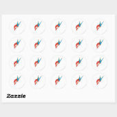 Supergirl Soars High Ronde Sticker (Vel)