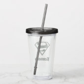 Supergirl Solid S-Shield Acryl Drinkbeker (Achterkant)
