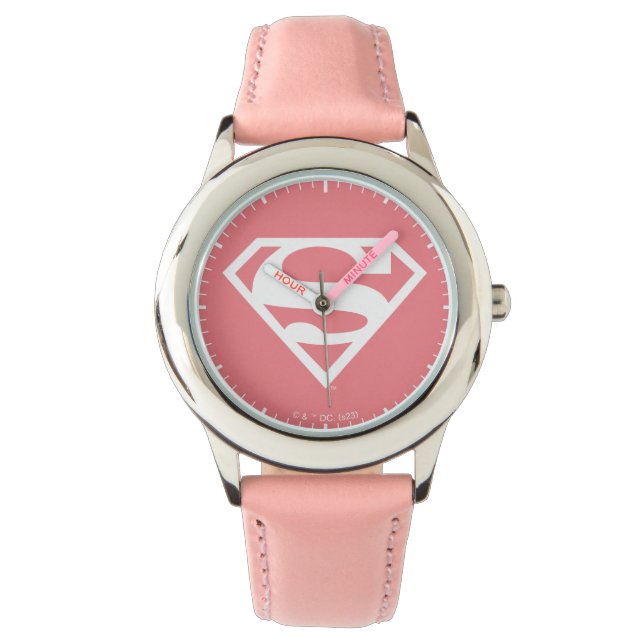 Supergirl Solid S-Shield Horloge (Voorkant)