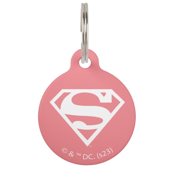 Supergirl Solid S-Shield Huisdierpenning (Voorkant)