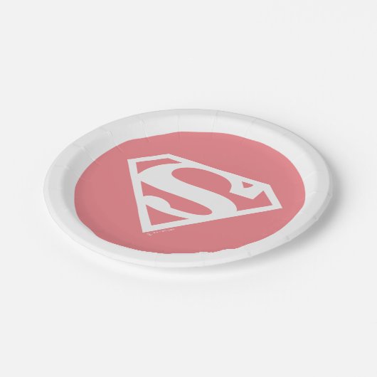 Supergirl Solid S-Shield Papieren Bordje (Gekanteld)