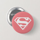 Supergirl Solid S-Shield Ronde Button 5,7 Cm (Voorkant /achterkant)