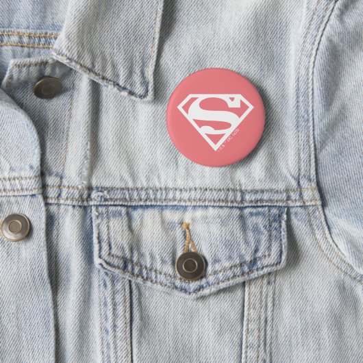Supergirl Solid S-Shield Ronde Button 5,7 Cm (In situ)