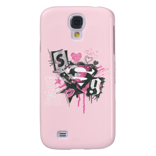 Supergirl Spills en Scribbles Collage Case-Mate Samsung Galaxy Hoesje (Achterkant)