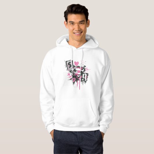 Supergirl Spills en Scribbles Collage Hoodie (Voorkant volledig)