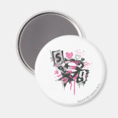 Supergirl Spills en Scribbles Collage Magneet (Voorkant / Achterkant)