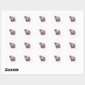 Supergirl Spills en Scribbles Collage Ronde Sticker (Vel)