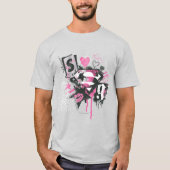 Supergirl Spills en Scribbles Collage T-shirt (Voorkant)