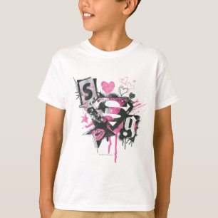 Supergirl Spills en Scribbles Collage T-shirt