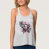 Supergirl Spills en Scribbles Collage Tanktop (Voorkant)