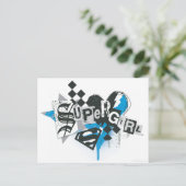 Supergirl spills en Splatter Briefkaart (Staand voorkant)