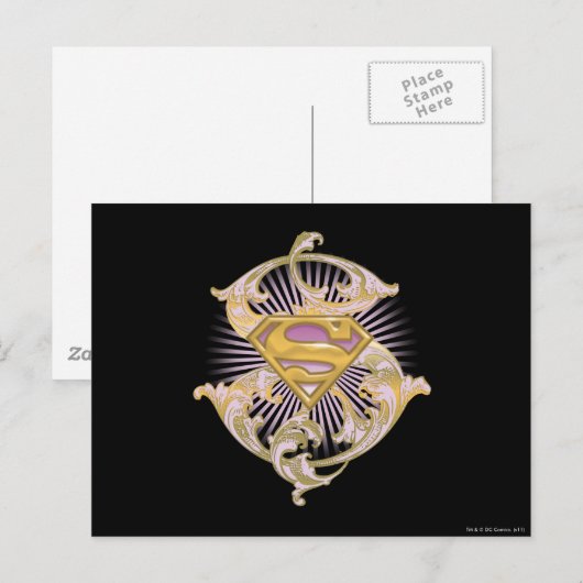 Supergirl Starbust Logo Briefkaart (Voorkant / Achterkant)