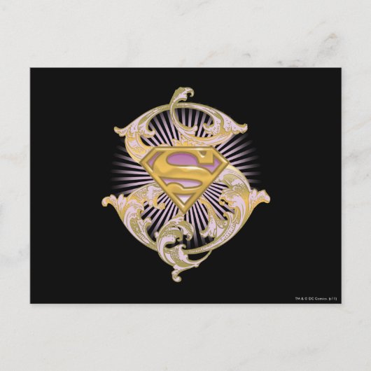 Supergirl Starbust Logo Briefkaart (Voorkant)