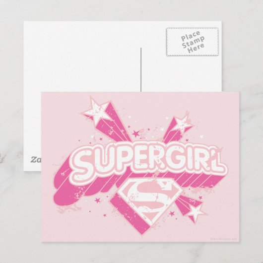 Supergirl Stars en Logo Briefkaart (Voorkant / Achterkant)