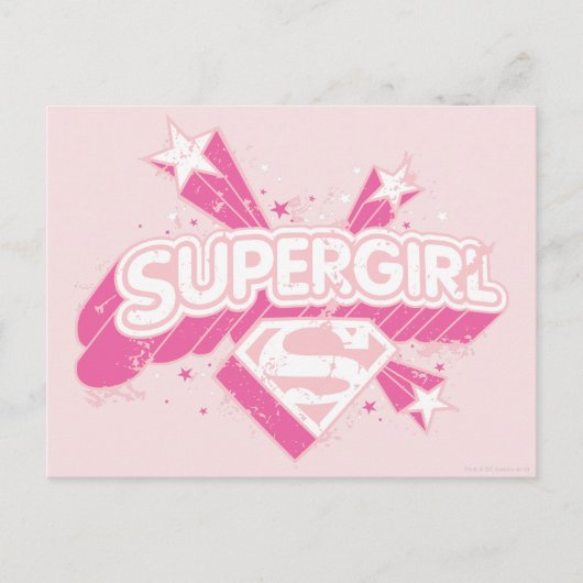 Supergirl Stars en Logo Briefkaart (Voorkant)