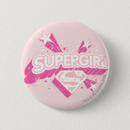 Supergirl Stars en Logo Ronde Button 5,7 Cm (Voorkant)