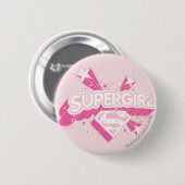 Supergirl Stars en Logo Ronde Button 5,7 Cm (Voorkant /achterkant)