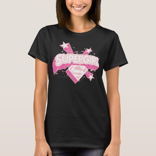 Supergirl Stars en Logo T-shirt (Voorkant)