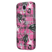 Supergirl Stars en Skulls Pattern Case-Mate Samsung Galaxy Hoesje (Achterkant Links)