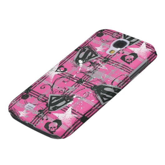 Supergirl Stars en Skulls Pattern Case-Mate Samsung Galaxy Hoesje (Onderkant)