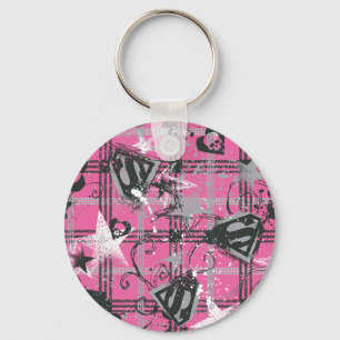 Supergirl Stars en Skulls Pattern Sleutelhanger