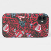 Supergirl Stary Red Pattern Case-Mate iPhone Case (Achterkant (horizontaal))