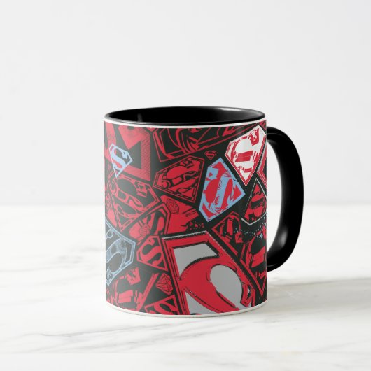 Supergirl Stary Red Pattern Mok (Voorkant rechts)