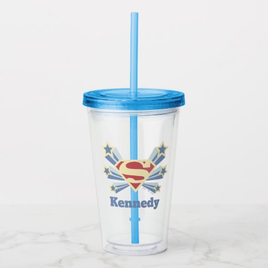 Supergirl Sterren S-Shield Acryl Drinkbeker (Voorkant)