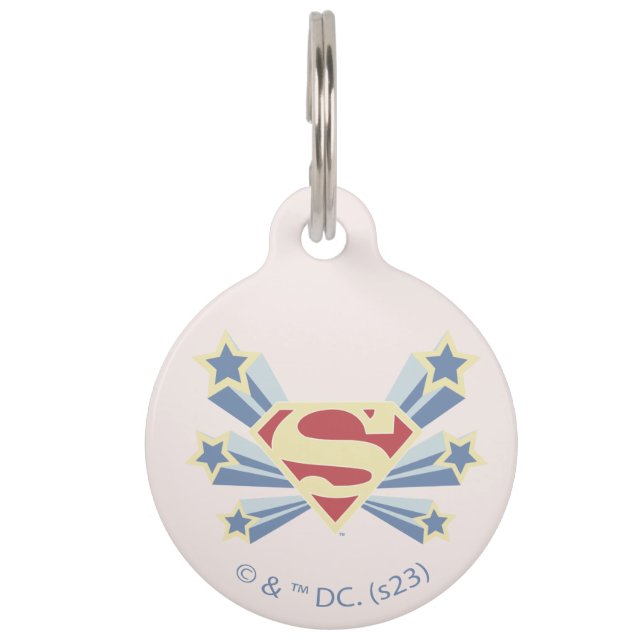 Supergirl Sterren S-Shield Huisdierpenning (Voorkant)