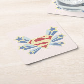 Supergirl Sterren S-Shield Kartonnen Onderzetters (Schuin)