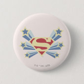 Supergirl Sterren S-Shield Ronde Button 5,7 Cm (Voorkant)