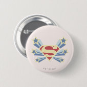 Supergirl Sterren S-Shield Ronde Button 5,7 Cm (Voorkant /achterkant)