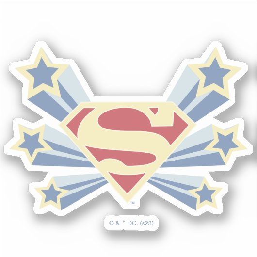 Supergirl Sterren S-Shield Sticker (Voorkant)