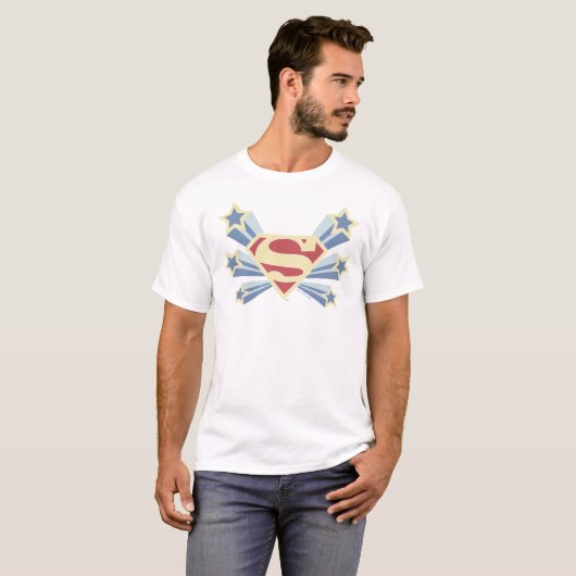 Supergirl Sterren S-Shield T-shirt (Voorkant volledig)