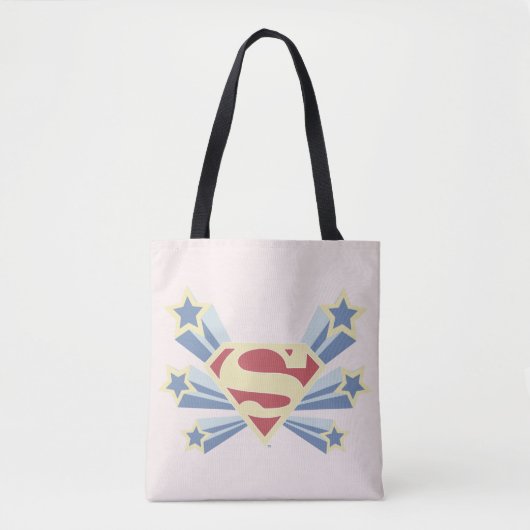 Supergirl Sterren S-Shield Tote Bag (Voorkant)