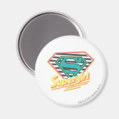 Supergirl Striped Logo Magneet (Voorkant / Achterkant)