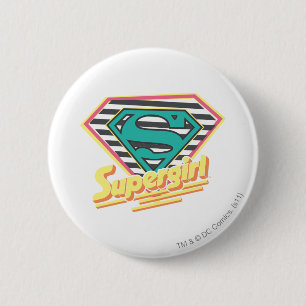 Supergirl Striped Logo Ronde Button 5,7 Cm